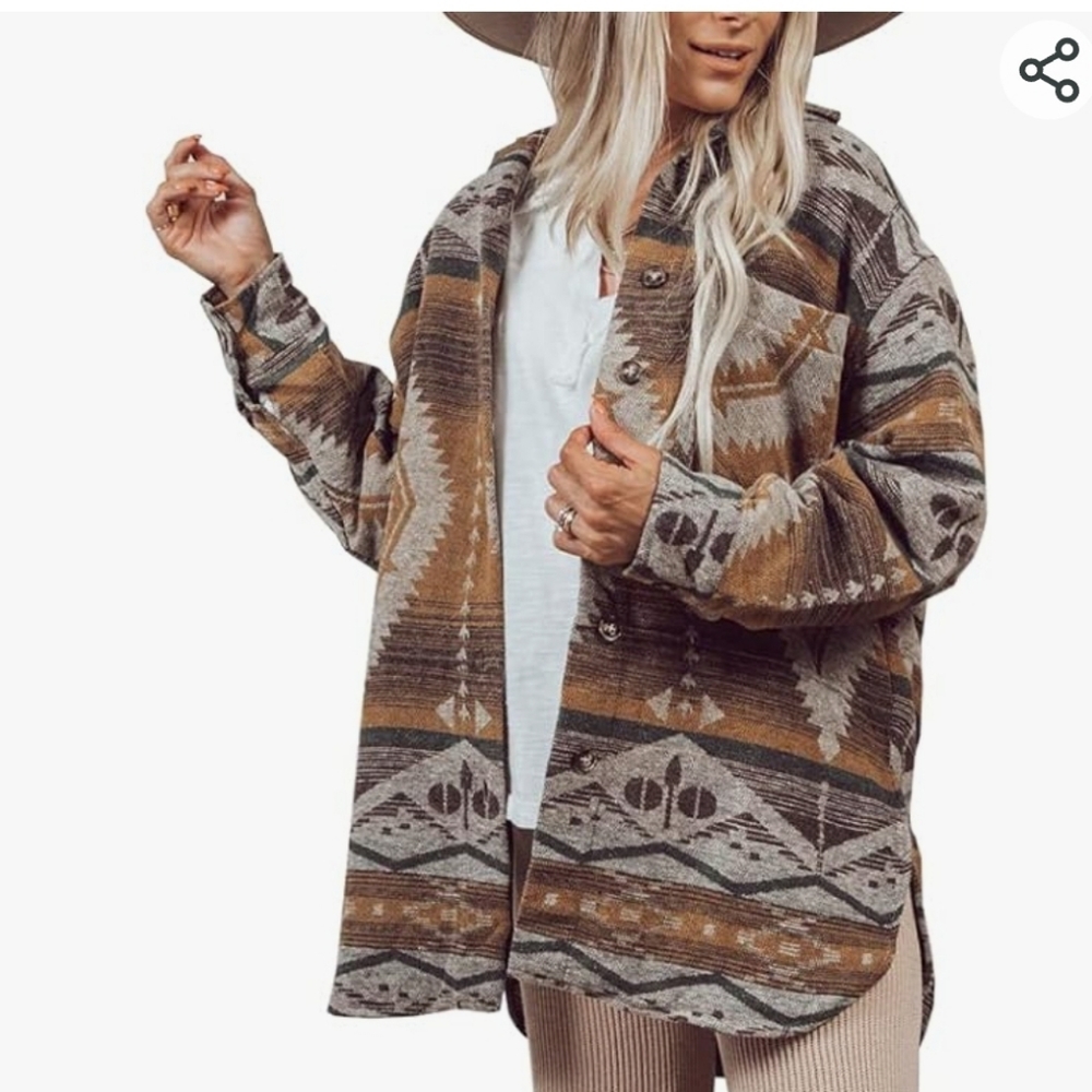 Aztec shacket